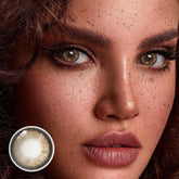 Lentes de contacto de color Kohaku Brown con prescripción médica